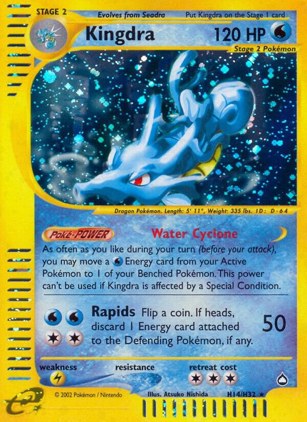 Kingdra (H14) H14/H32 card from Aquapolis