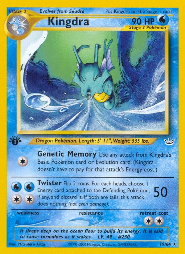 Kingdra 19/64 card from Neo Revelation
