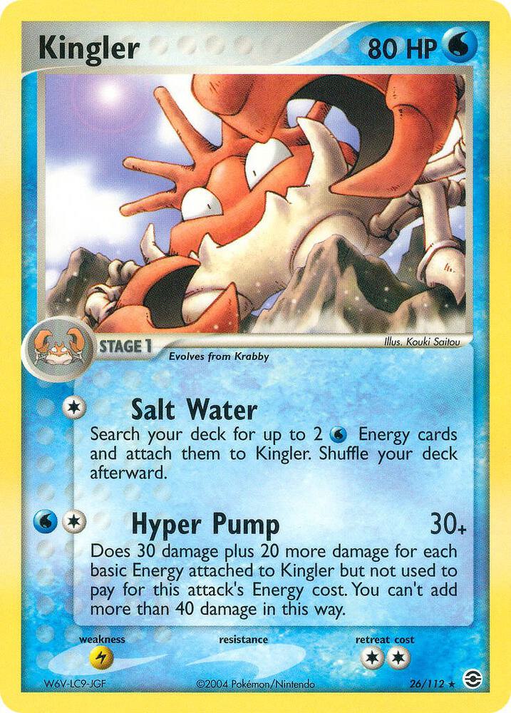 Kingler 26/112 card from FireRed & LeafGreen