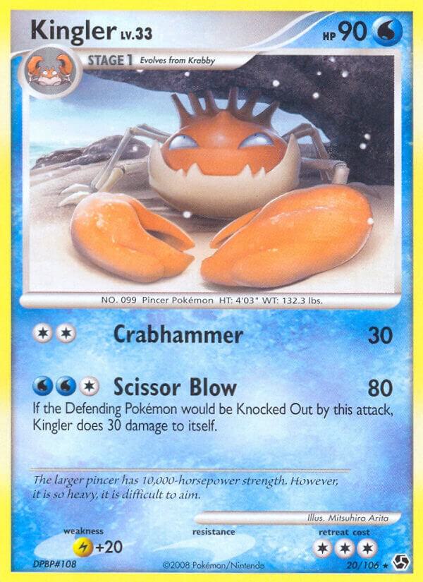 Kingler 20/106 card from Great Encounters