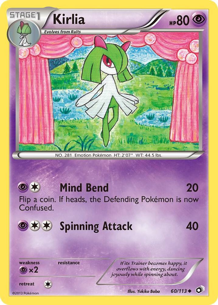 Kirlia 60/113 card from Legendary Treasures
