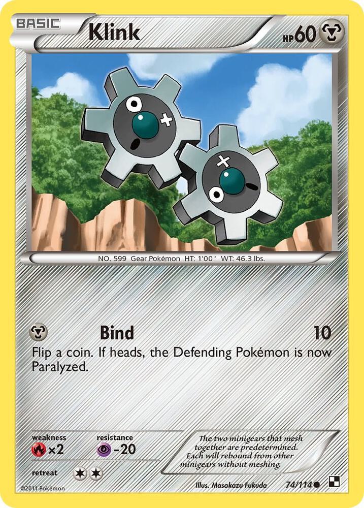 Klink 74/114 card from Black and White