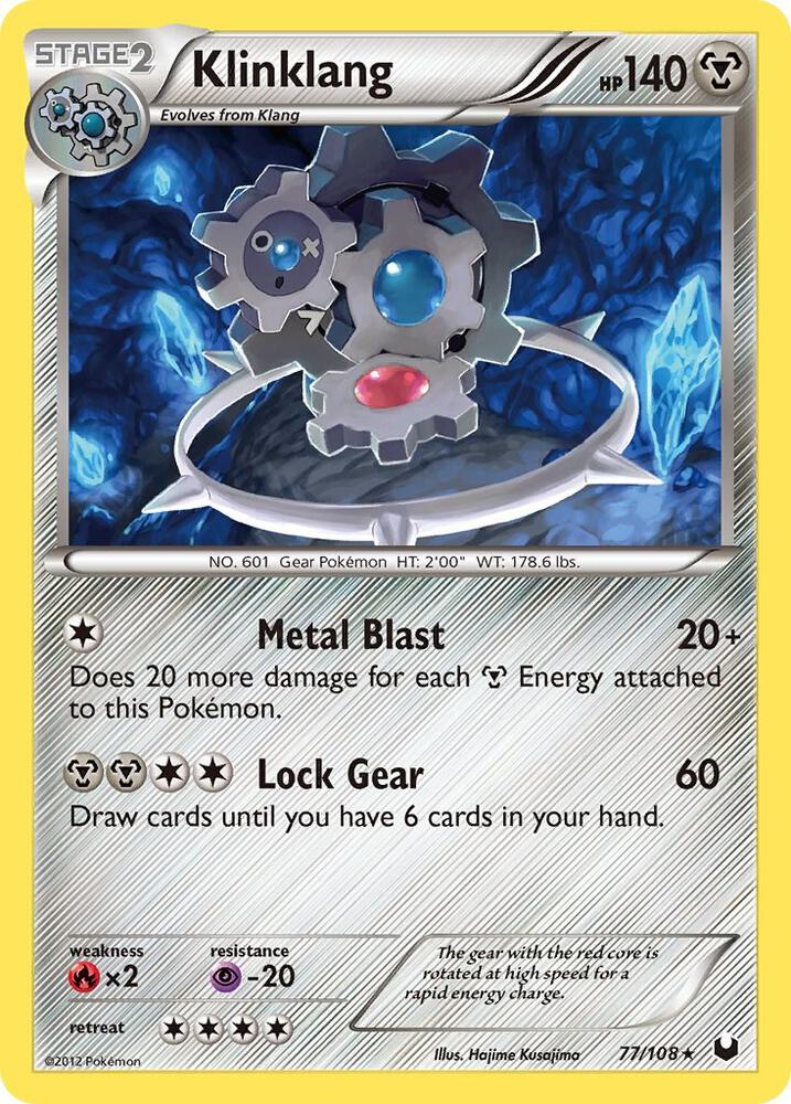 Klinklang 77/108 card from Dark Explorers