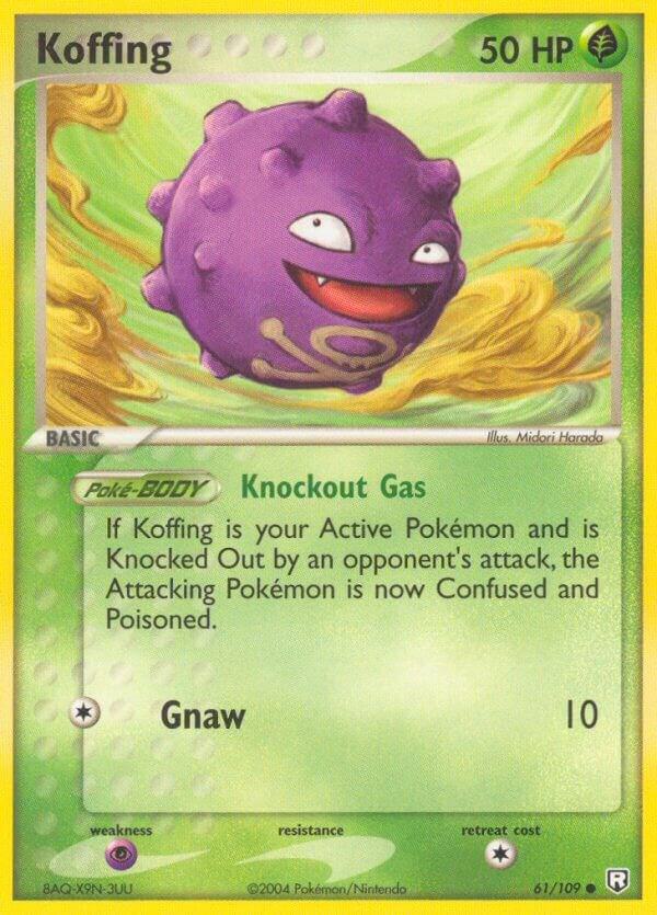 Koffing 61/109 card from Team Rocket Returns