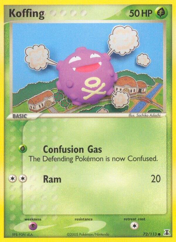 Koffing 72/113 card from Delta Species