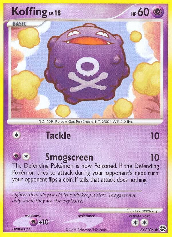 Koffing 74/106 card from Great Encounters