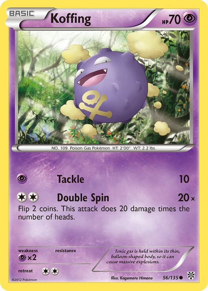 Koffing (56) 56/135 card from Plasma Storm
