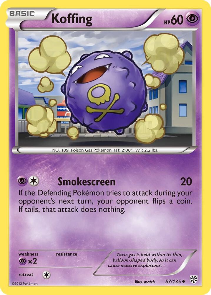 Koffing (57) 57/135 card from Plasma Storm