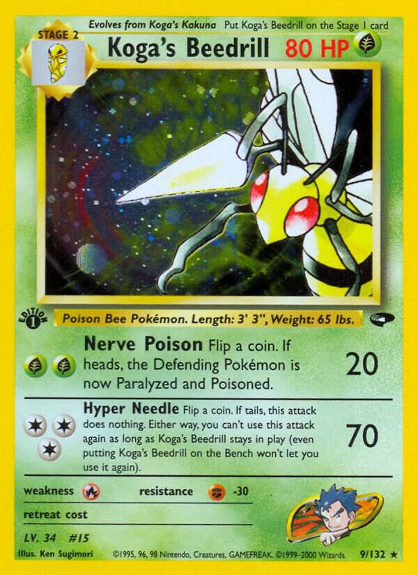 Koga's Beedrill 009/132 card from Gym Challenge