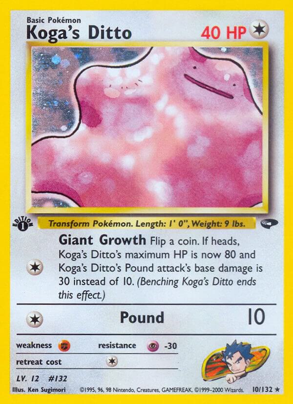 Koga's Ditto 010/132 card from Gym Challenge