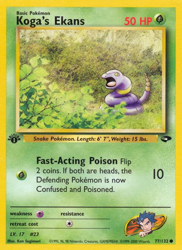 Koga's Ekans 077/132 card from Gym Challenge
