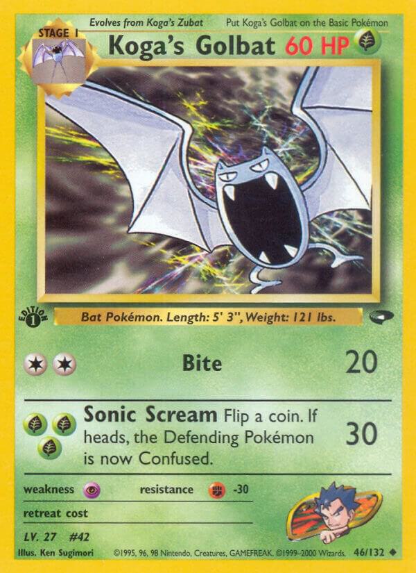 Koga's Golbat 046/132 card from Gym Challenge
