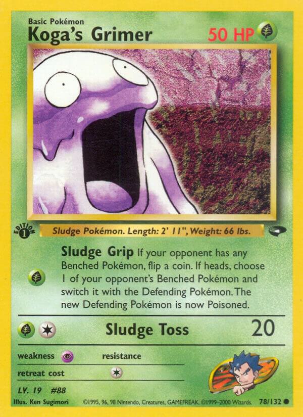 Koga's Grimer 078/132 card from Gym Challenge