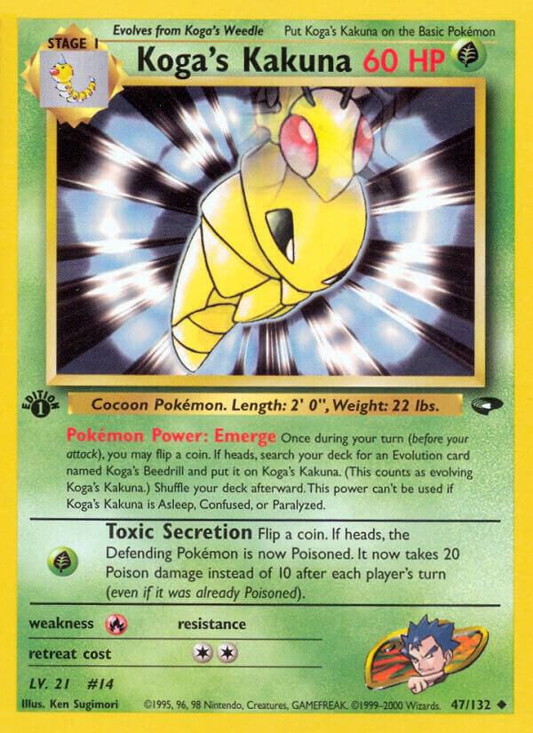 Koga's Kakuna 047/132 card from Gym Challenge