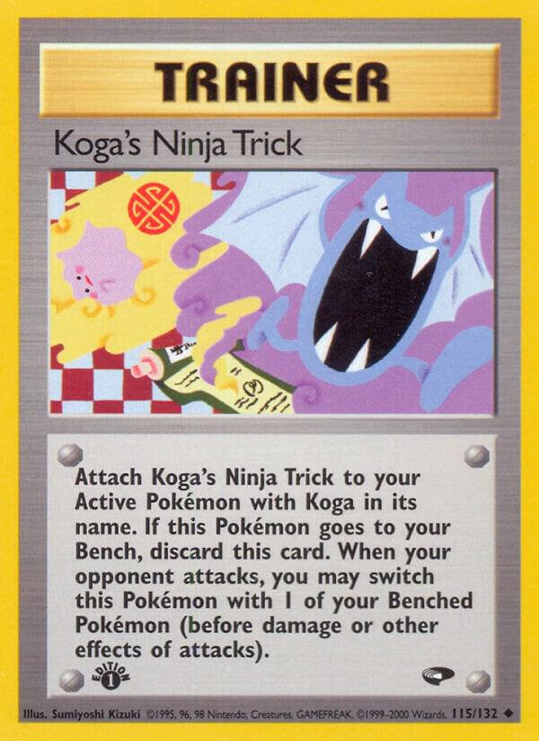 Koga's Ninja Trick 115/132 card from Gym Challenge