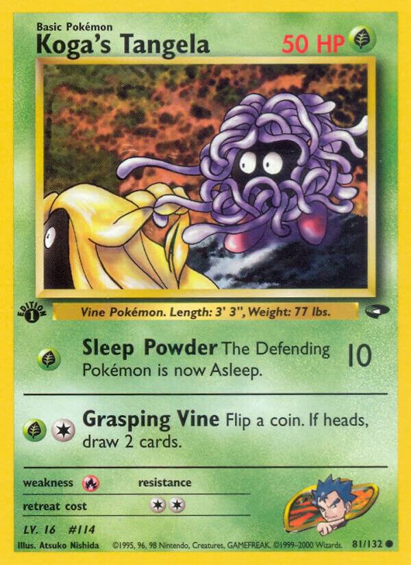 Koga's Tangela 081/132 card from Gym Challenge