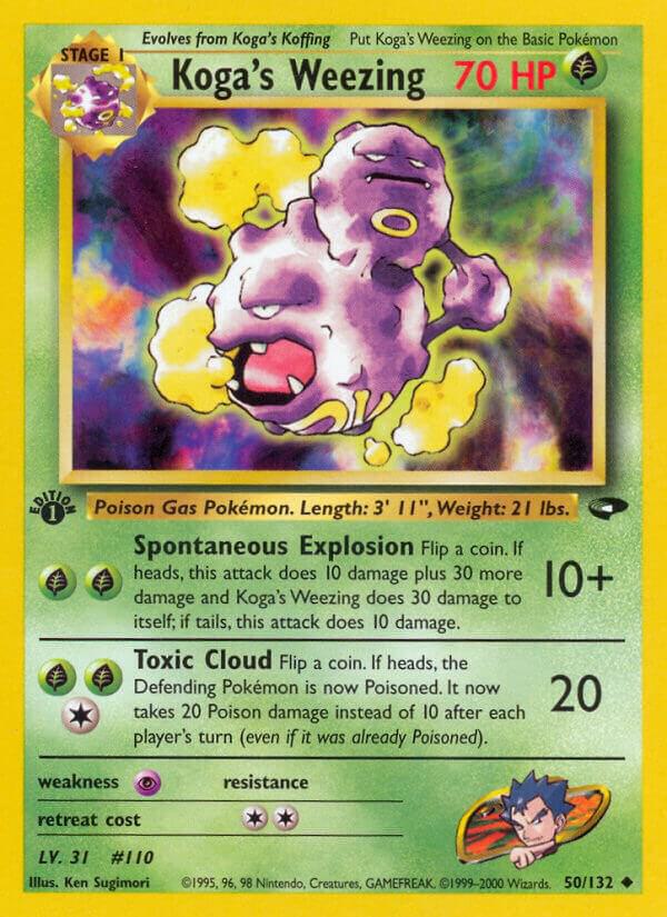 Koga's Weezing 050/132 card from Gym Challenge