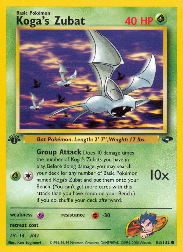 Koga's Zubat 083/132 card from Gym Challenge