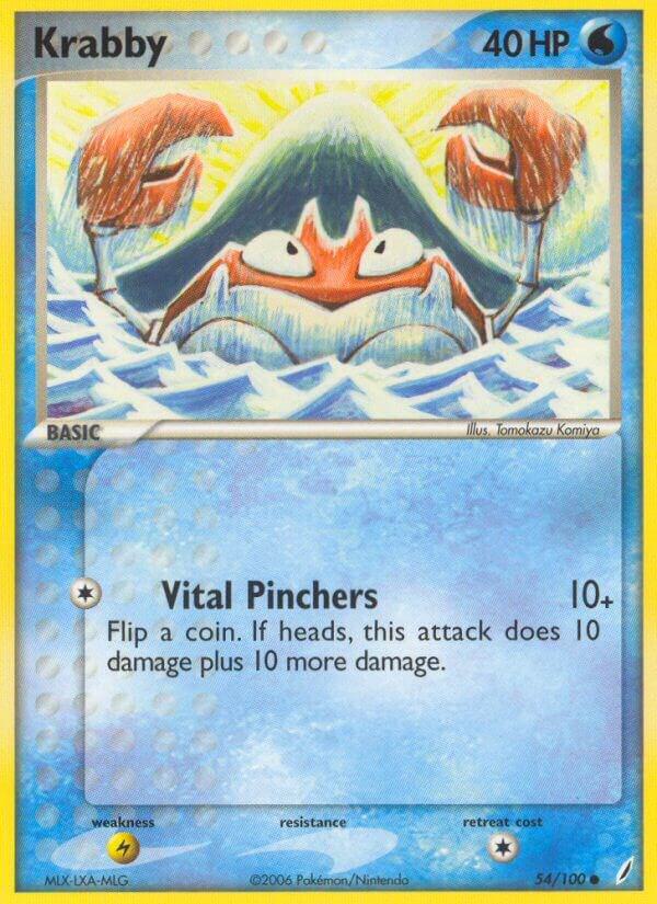 Krabby 54/100 card from Crystal Guardians