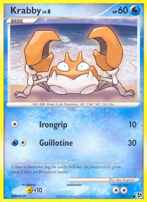Krabby 75/106 card from Great Encounters
