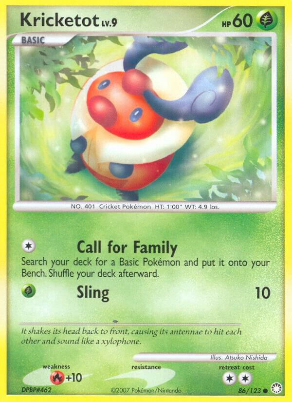 Kricketot 86/123 card from Mysterious Treasures