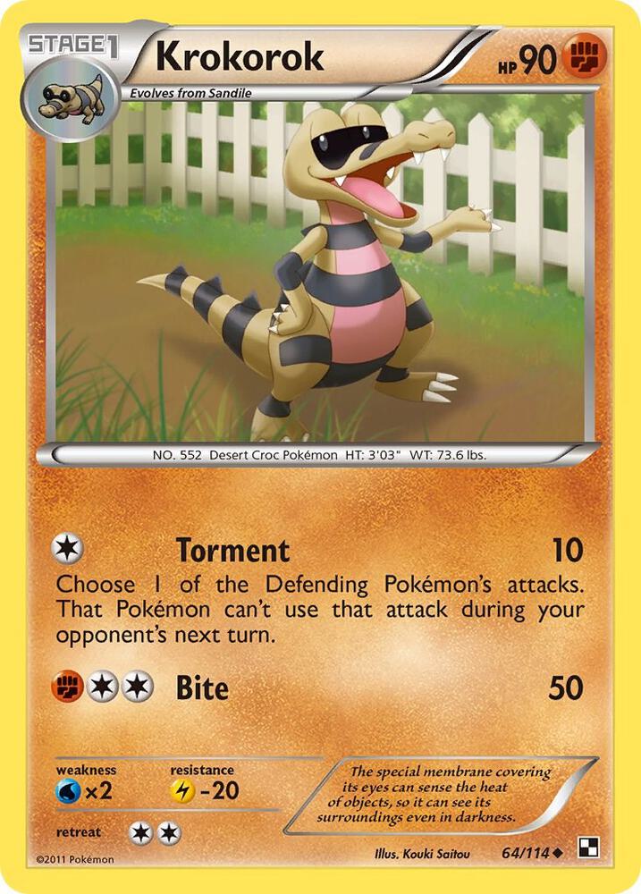 Krokorok 64/114 card from Black and White