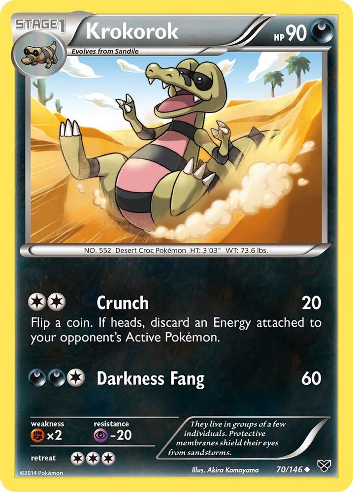 Krokorok 70/146 card from XY Base Set