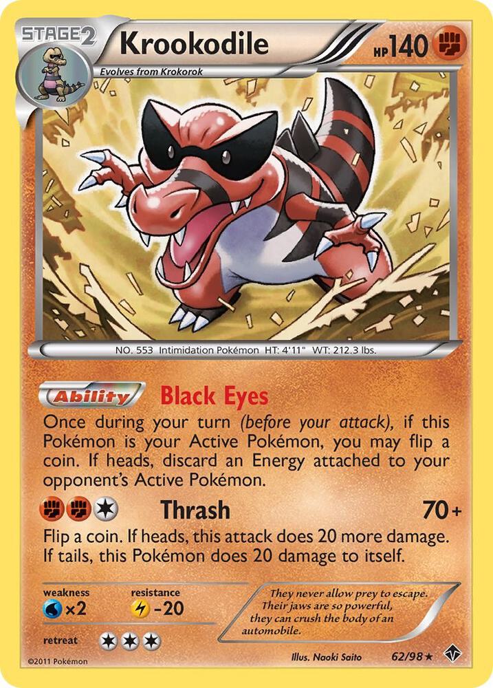 Krookodile 62/98 card from Emerging Powers