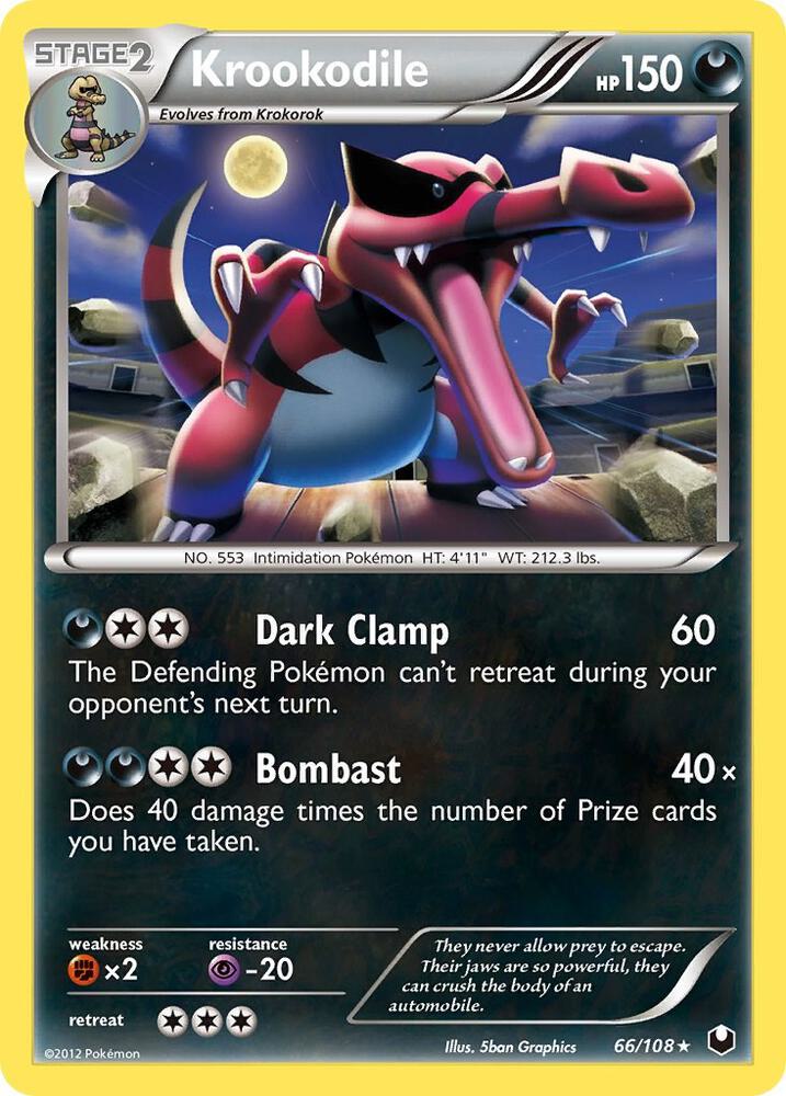 Krookodile 66/108 card from Dark Explorers