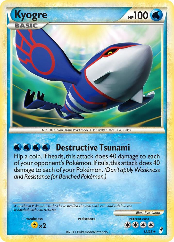 Kyogre 12/95 card from Call of Legends