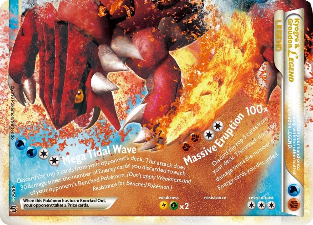 Kyogre & Groudon Legend (Bottom) 88/90 card from Undaunted