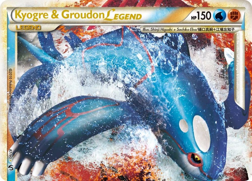 Kyogre & Groudon Legend (Top) 87/90 card from Undaunted