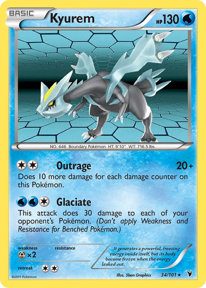 Kyurem 34/101 card from Noble Victories
