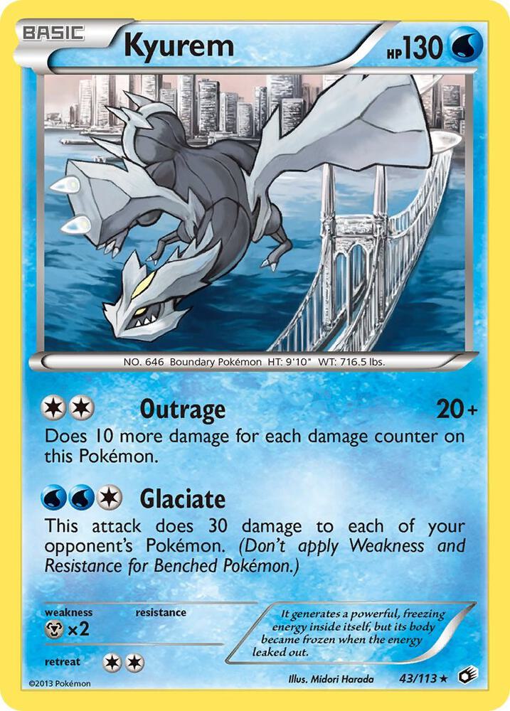 Kyurem 43/113 card from Legendary Treasures