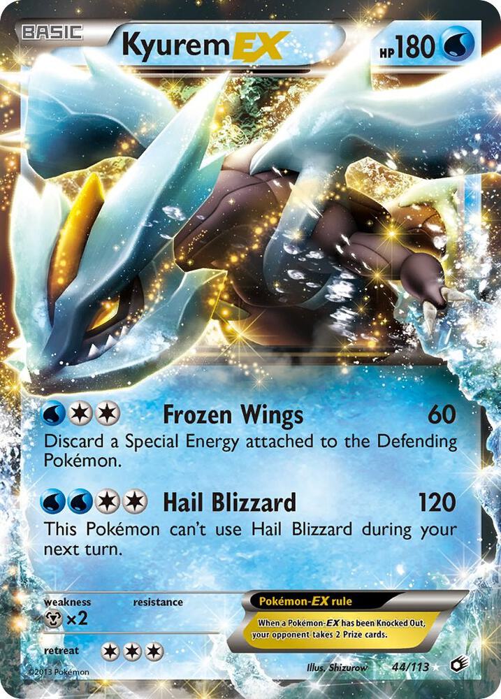 Kyurem EX 44/113 card from Legendary Treasures