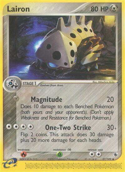 Lairon 37/109 card from Ruby and Sapphire