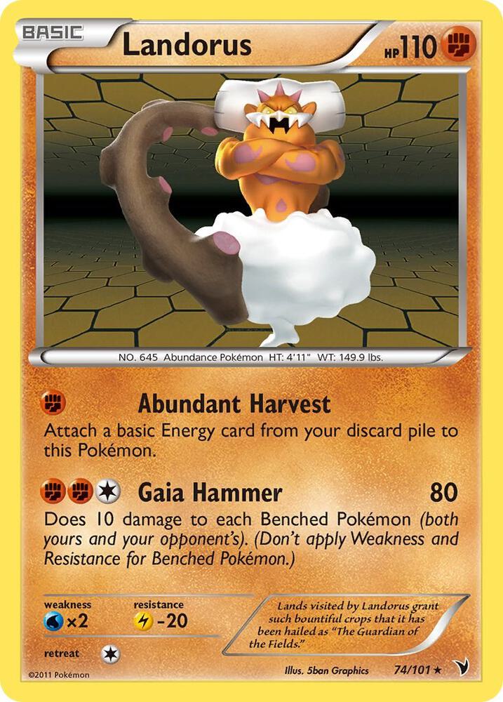 Landorus 74/101 card from Noble Victories