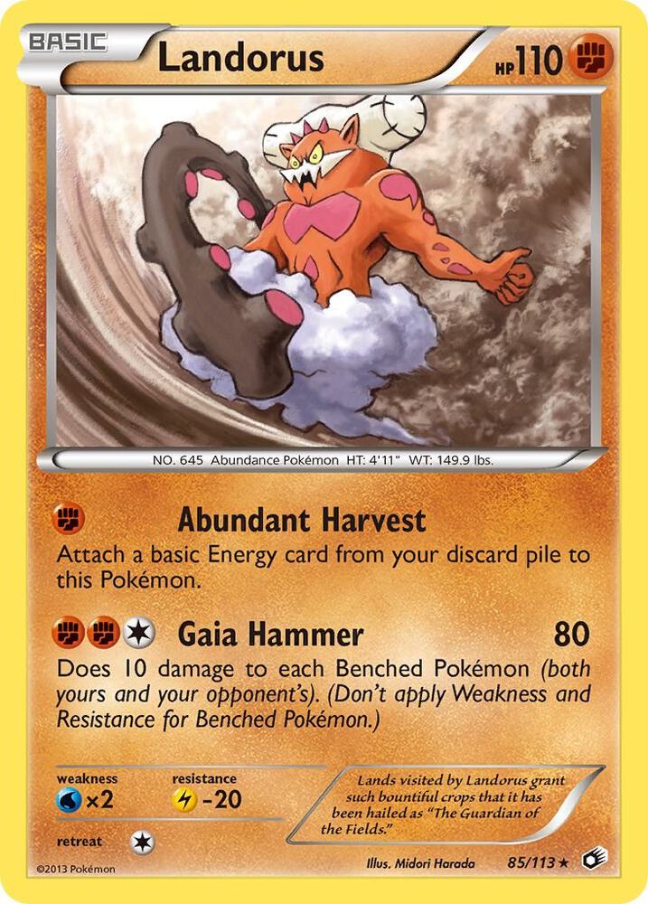 Landorus 85/113 card from Legendary Treasures