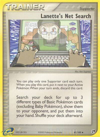 Lanette's Net Search 87/100 card from Sandstorm