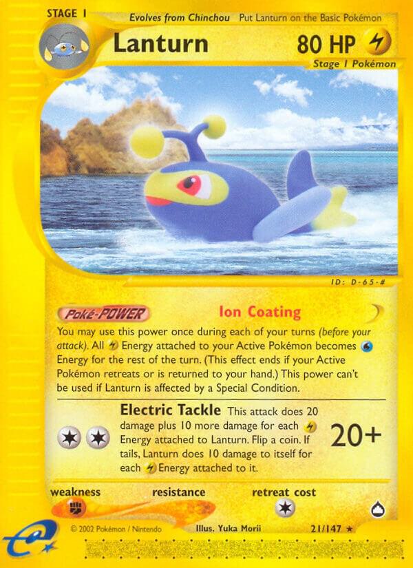 Lanturn (21) 021/147 card from Aquapolis