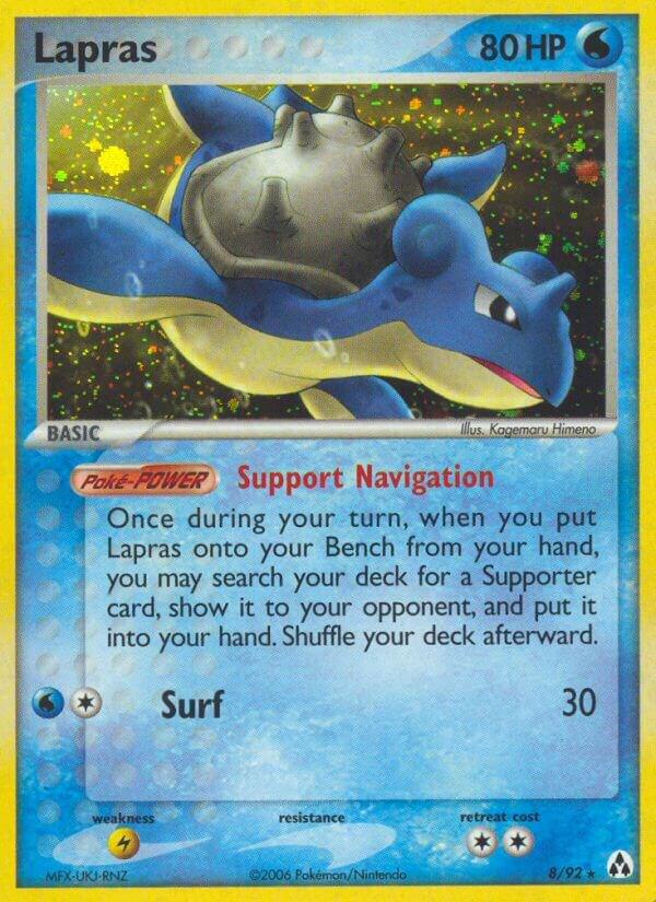 Lapras 8/92 card from Legend Maker