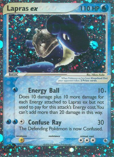 Lapras ex 99/109 card from Ruby and Sapphire