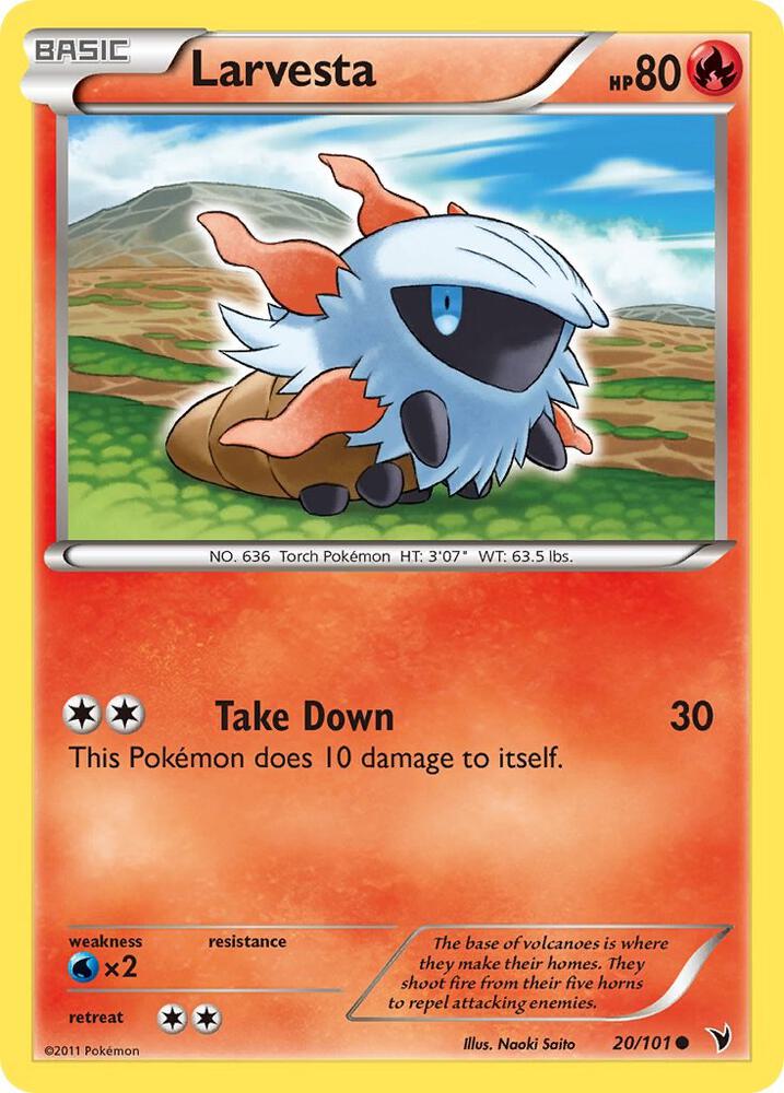 Larvesta (20) 20/101 card from Noble Victories