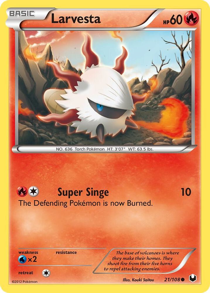 Larvesta (21) 21/108 card from Dark Explorers