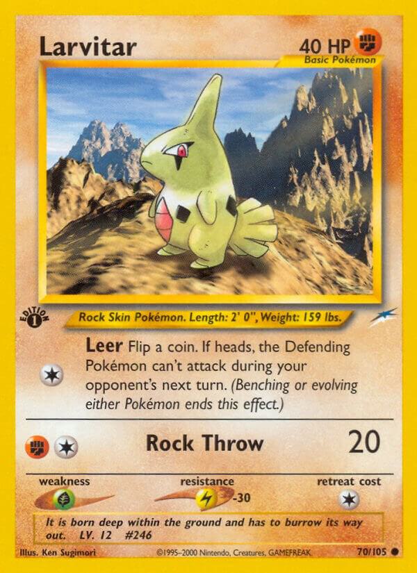 Larvitar 070/105 card from Neo Destiny