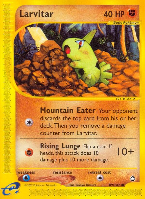 Larvitar 089/147 card from Aquapolis