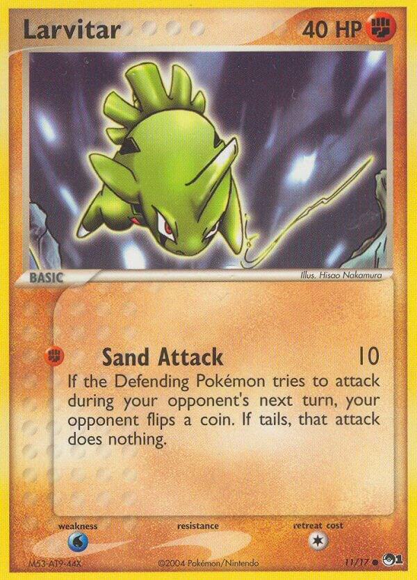 Larvitar 011/017 card from POP Series 1