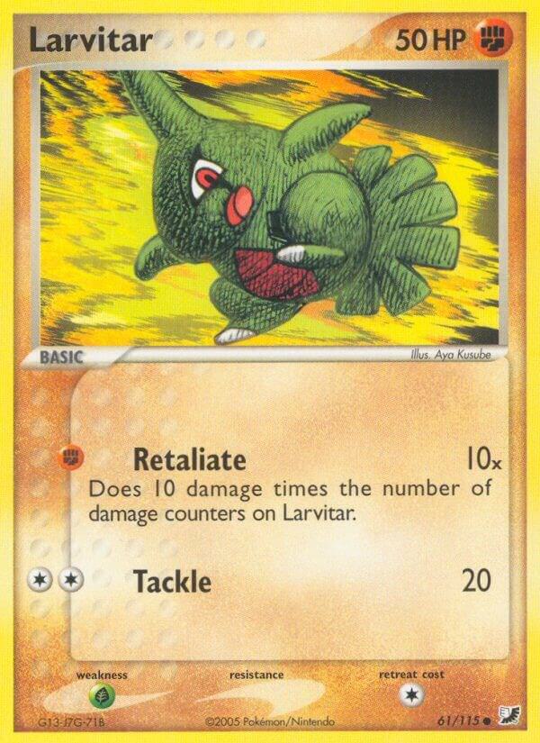 Larvitar 61/115 card from Unseen Forces