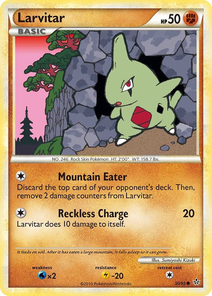 Larvitar (50) 50/95 card from Unleashed