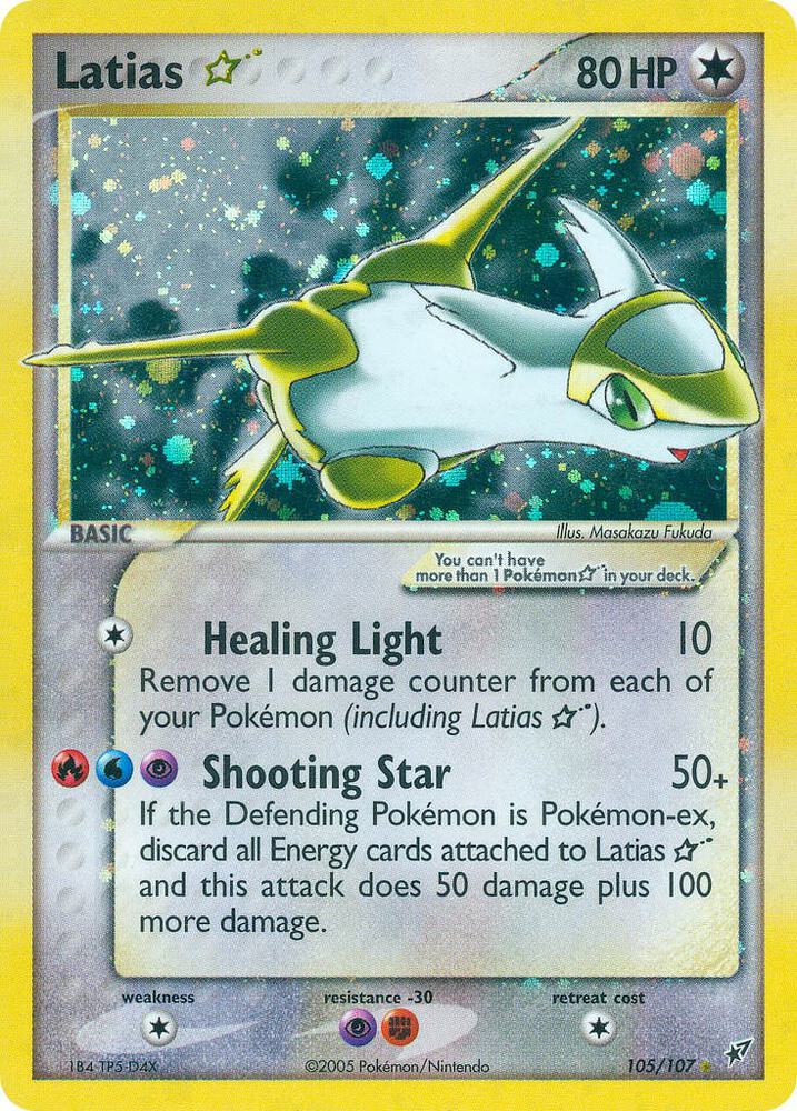 Latias Star 105/107 card from Deoxys